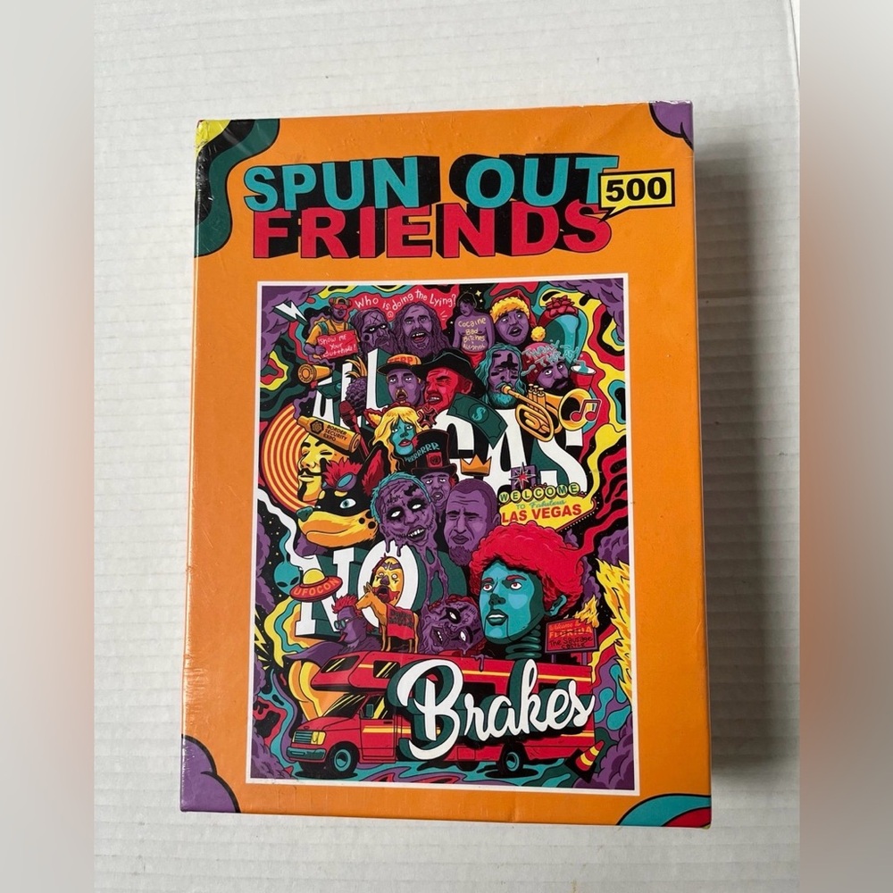 Spun Out Friends 500pcs Puzzle All Gas No Brakes Psychedelic